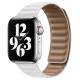 Ремешок Apple Watch 38/40мм Leather Link (S/M) (белый)