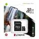 Карта памяти MicroSD 32 Gb Kingston Canvas Select Plus A1 100MB/s + SD адаптер