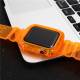 Ремешок + Чехол кейс Apple Watch 42/44mm силикон (оранжевый)