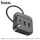 USB-C HUB Hoco HB38 (многопортовый HDTV+SD/TF+USB3.0+USB2.0*2+PD100W) (черный)
