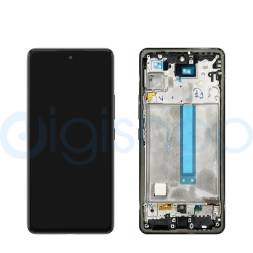Дисплей Samsung A536B (A53 5G) модуль в сборе (черный) (OLED) (U - вырез камеры)